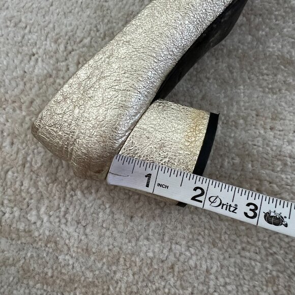 COCLICO Gold Chunky Heels Shoes 36 - Picture 10 of 10